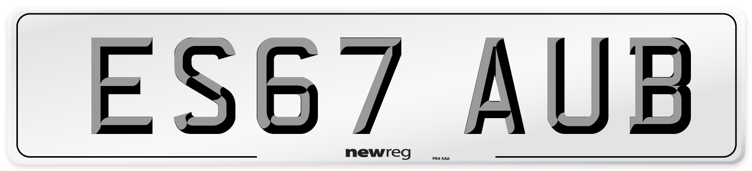 ES67 AUB Number Plate from New Reg